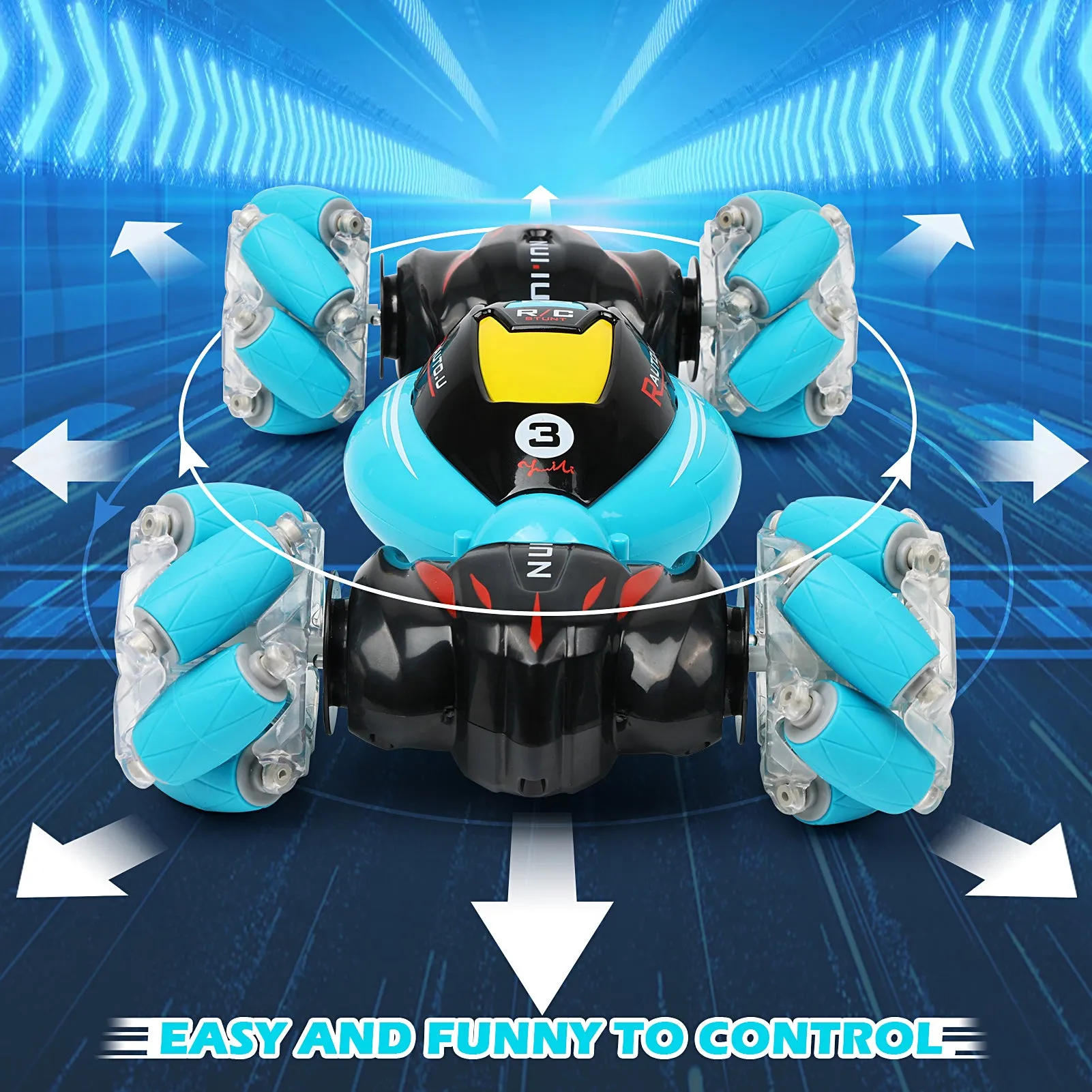 RC Cars Gesture Sensing Stunt Car - Best Gifts for Boys 6-12 Year Old 360° Rotating 4WD Remote Control Car Transform 2.4Ghz Hand Controlled Car Birthday Presents for Kids Age 7 8 9 10 11 yr