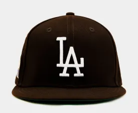 Shoe Palace Collection Los Angeles Dodgers 59Fifty Mens Fitted Hat (Brown)