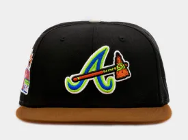 Shoe Palace Exclusive Gingerbread Atlanta Braves 59Fifty Mens Fitted Hat (Black/Brown)