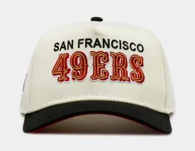 Shoe Palace Exclusive San Francisco 49ers Chrome Black 9Forty Snapback Mens Hat (Beige/Black)