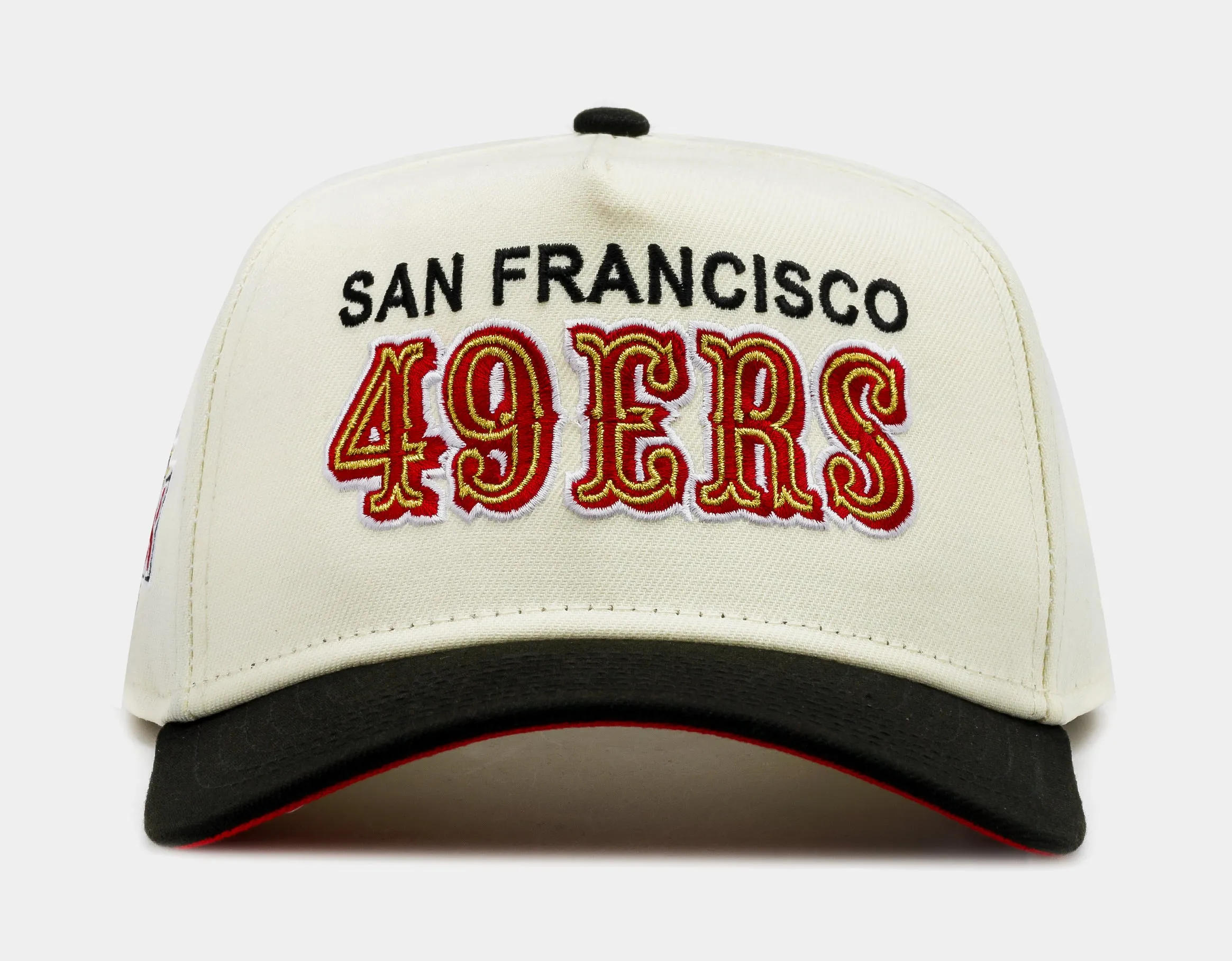 Shoe Palace Exclusive San Francisco 49ers Chrome Black 9Forty Snapback Mens Hat (Beige/Black)