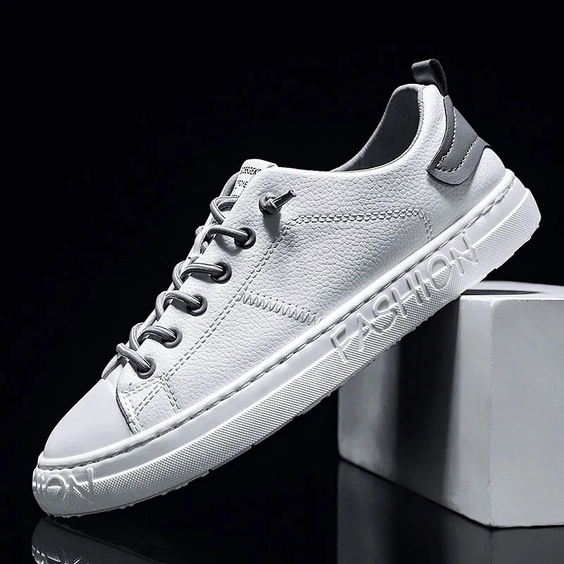 Toleet 2023 Men's Casual Shoes Lightweight Breathable Men Shoes Flat Lace-Up Men Sneakers White Business Travel Unisex