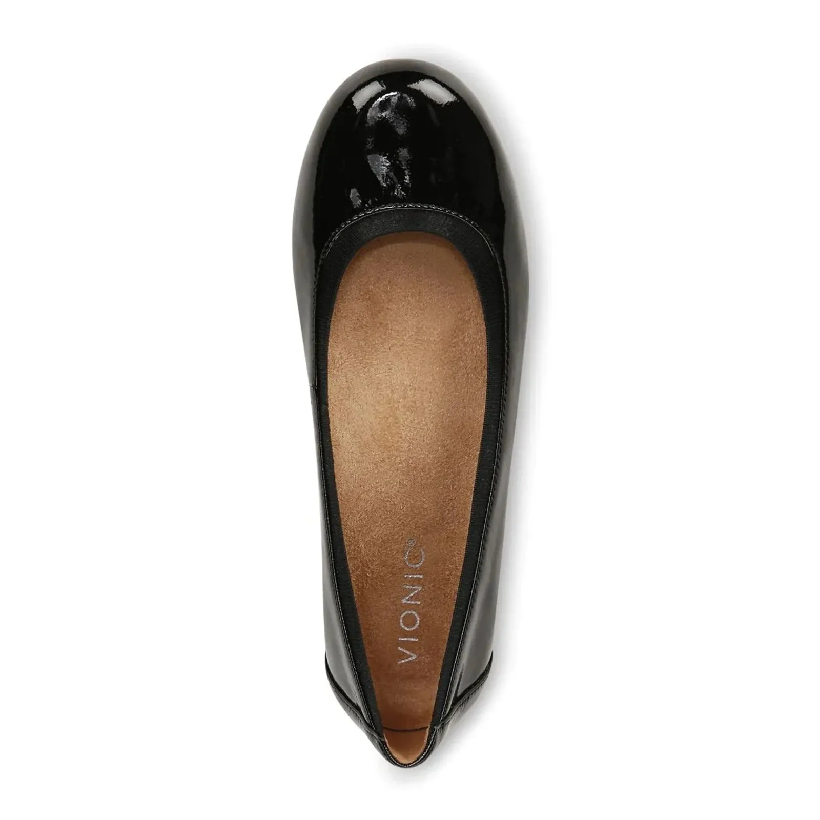 Vionic Anita Flat (Women) - Black Patent