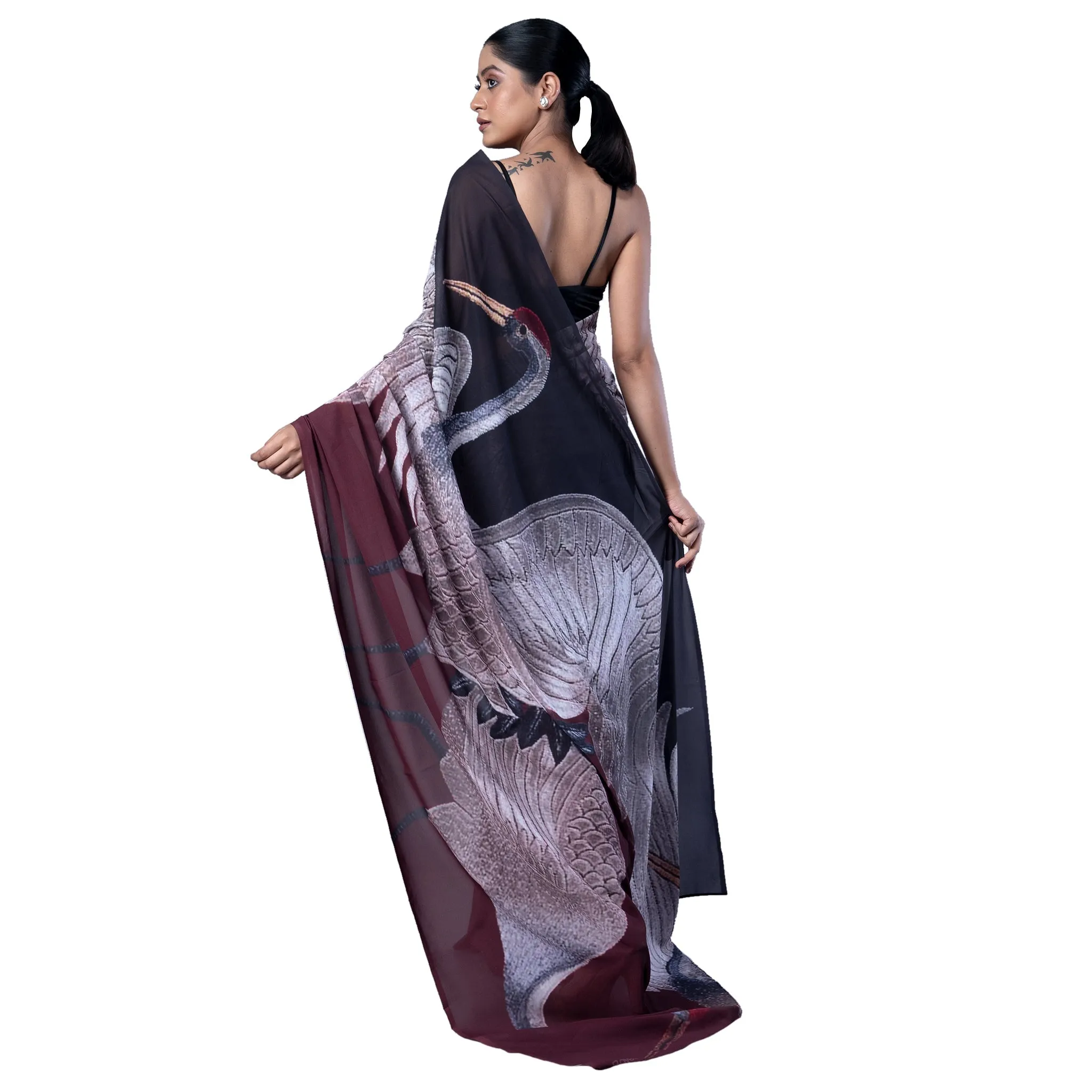 Women Ellie Blended Georgette Digital Printed Saree