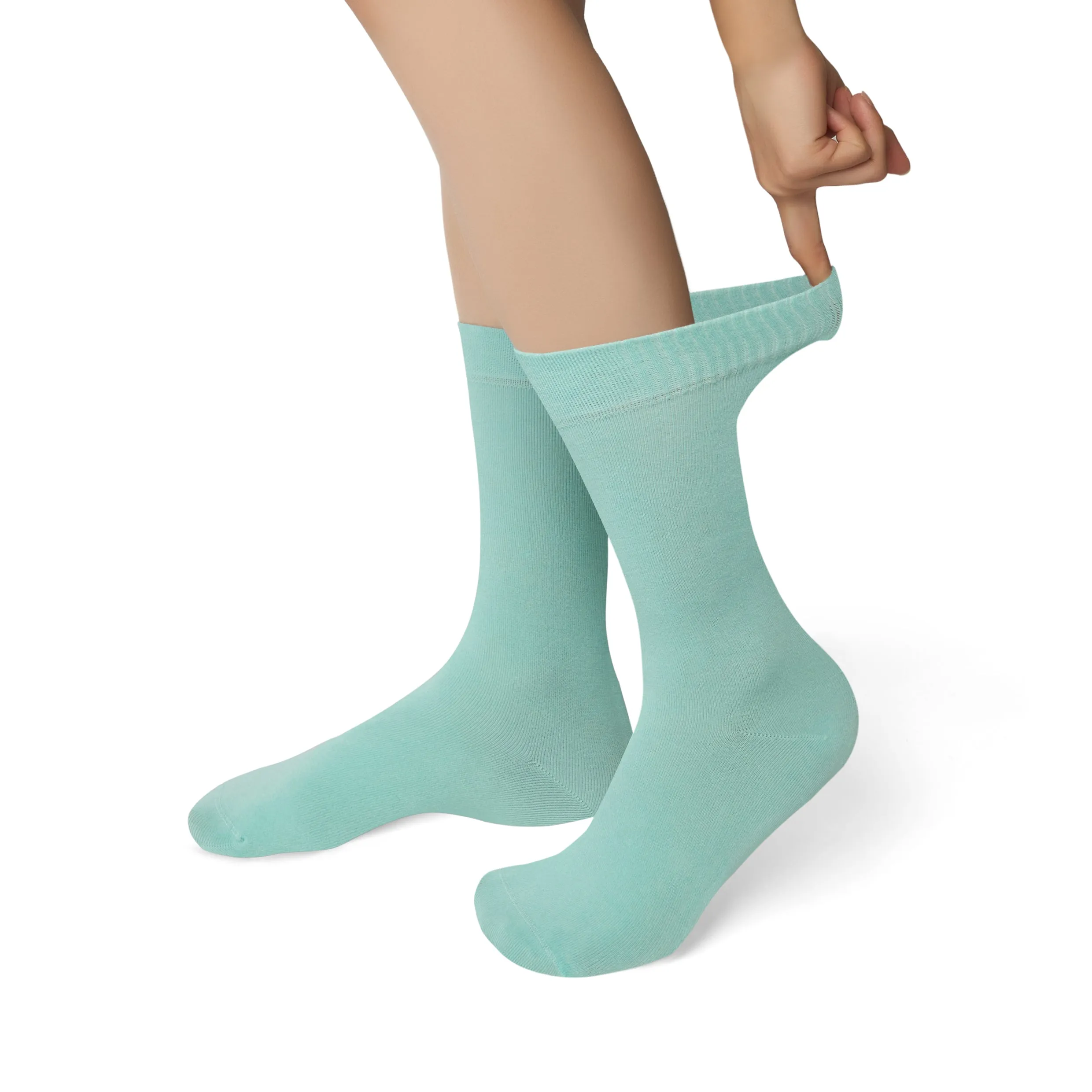 Womens Bamboo Dress Socks | Mid-Calf Crew Length | 6 Pack