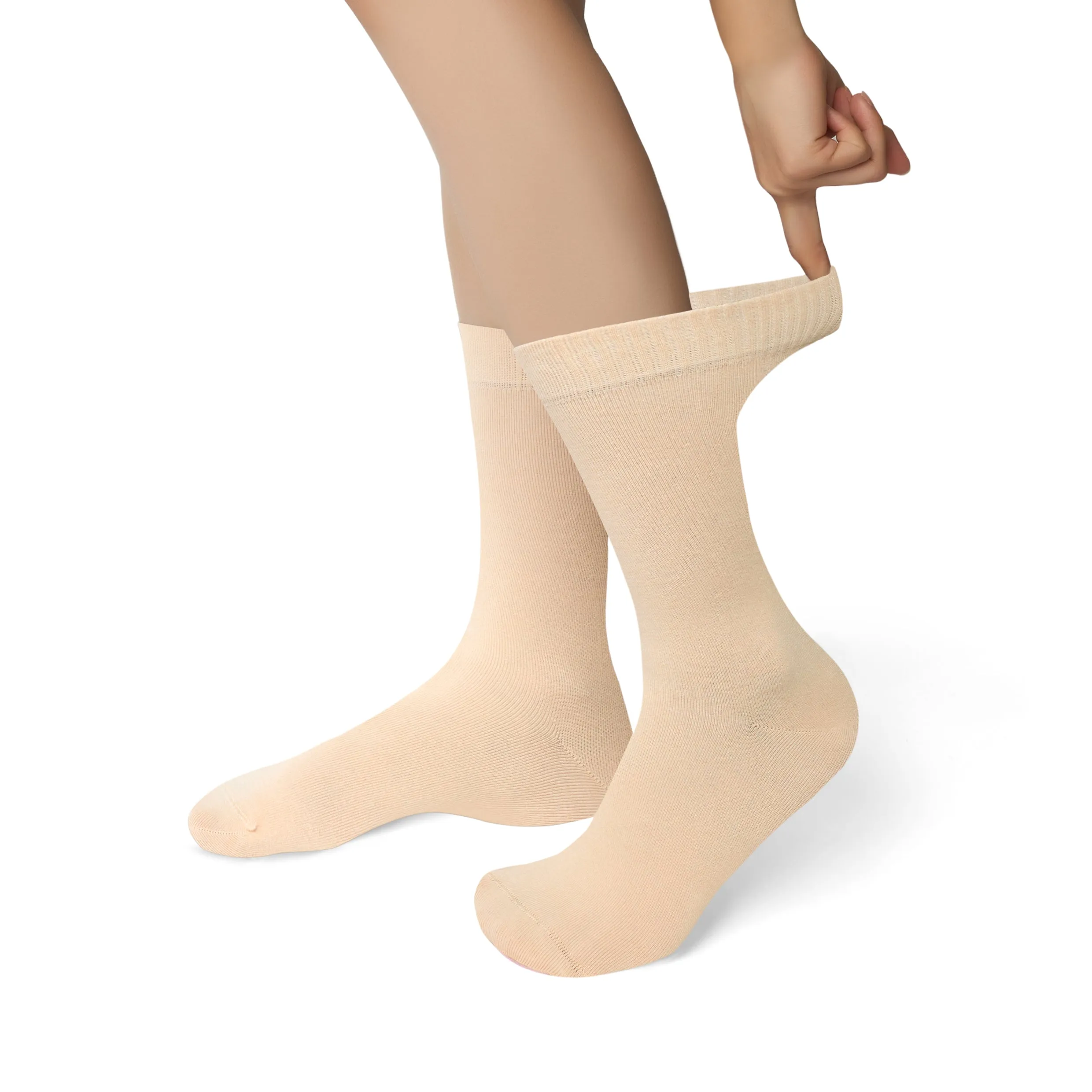 Womens Bamboo Dress Socks | Mid-Calf Crew Length | 6 Pack