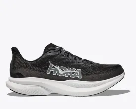 Women's HOKA Mach 6 Running Shoe in Black / White