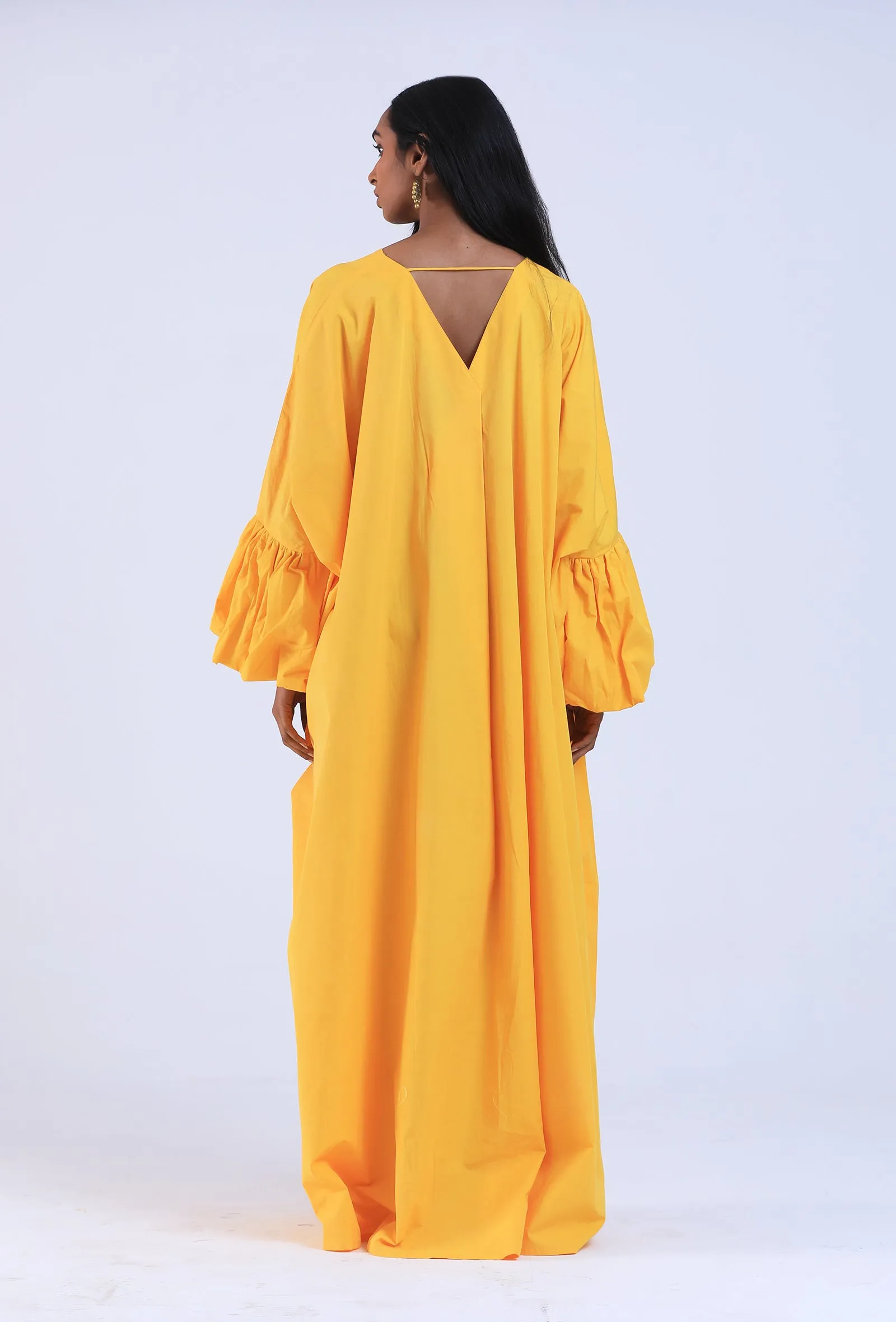 Yellow Cotton Kaftan