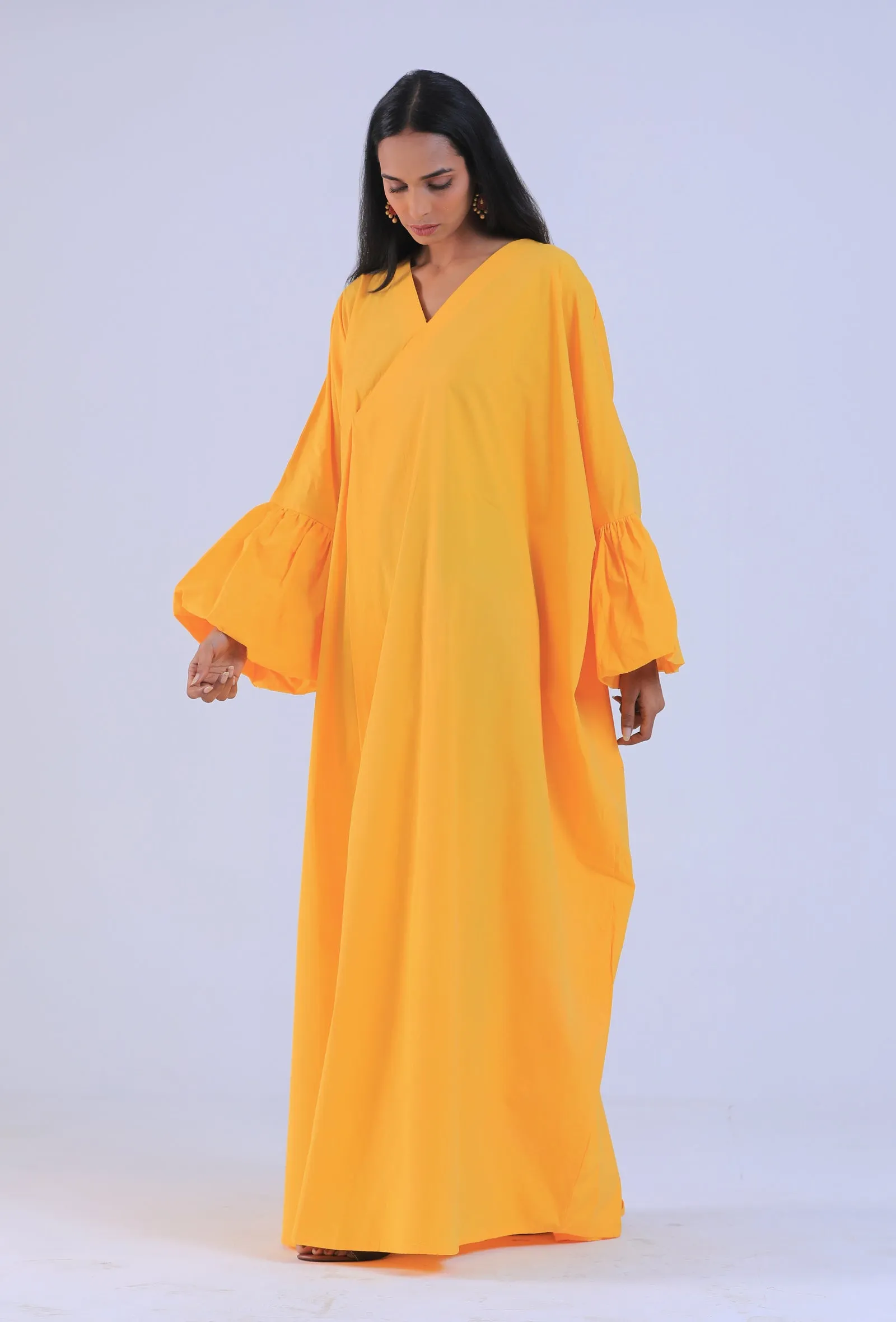 Yellow Cotton Kaftan