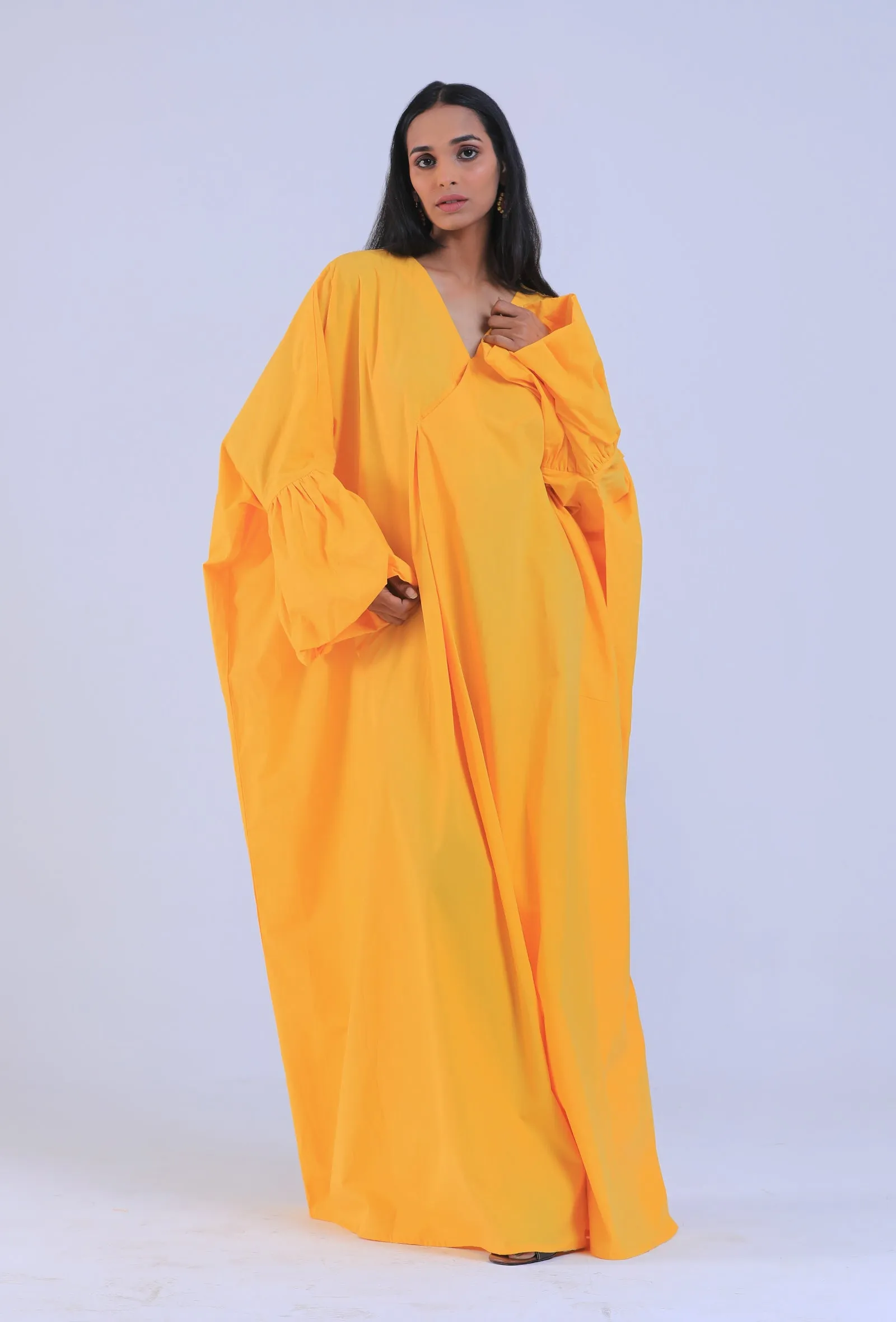 Yellow Cotton Kaftan